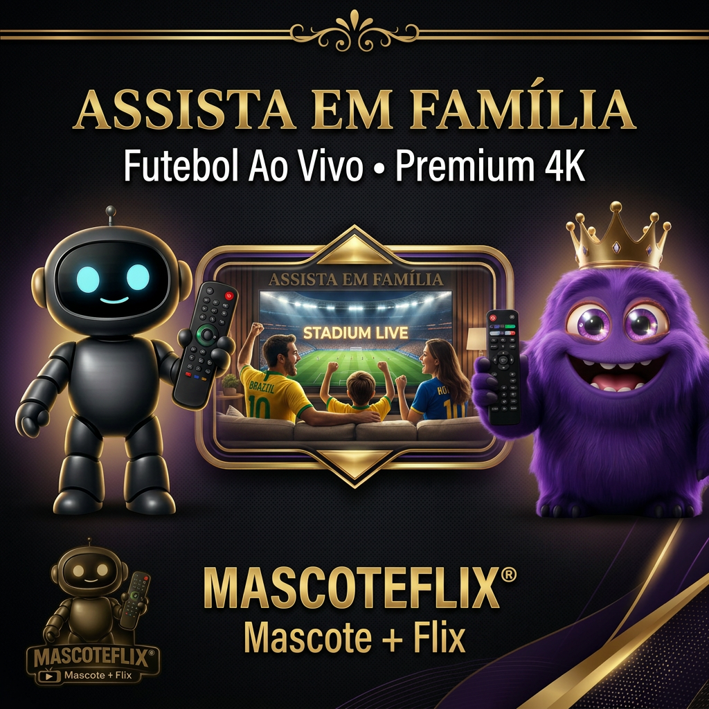 Assista futebol em família em 4K Premium — Mascote Premium + MascoteFlix