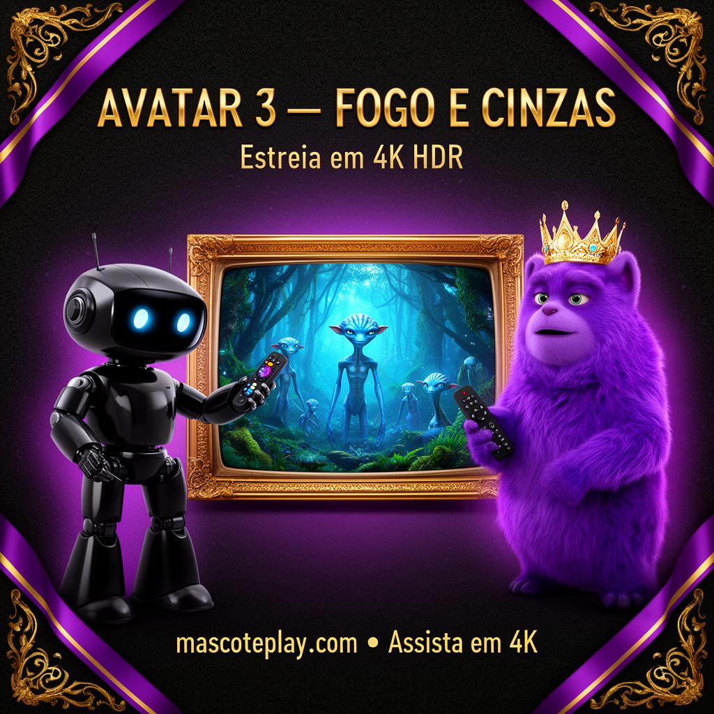 Avatar 3: Fogo e Cinzas — Já disponível em 4K — MascotePremium + MascoteFlix