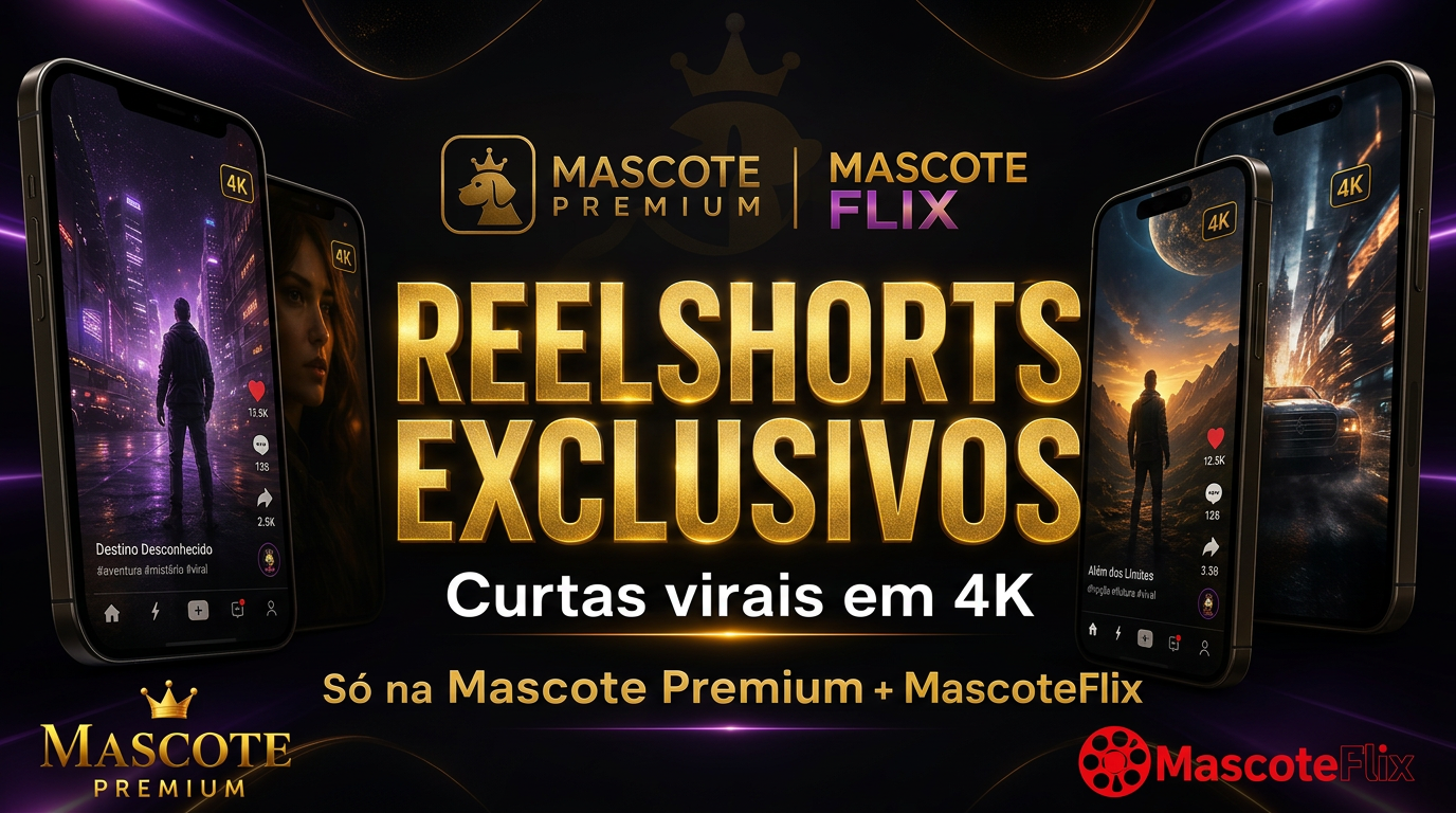 ReelShorts Exclusivos em 4K — Mascote Premium + MascoteFlix