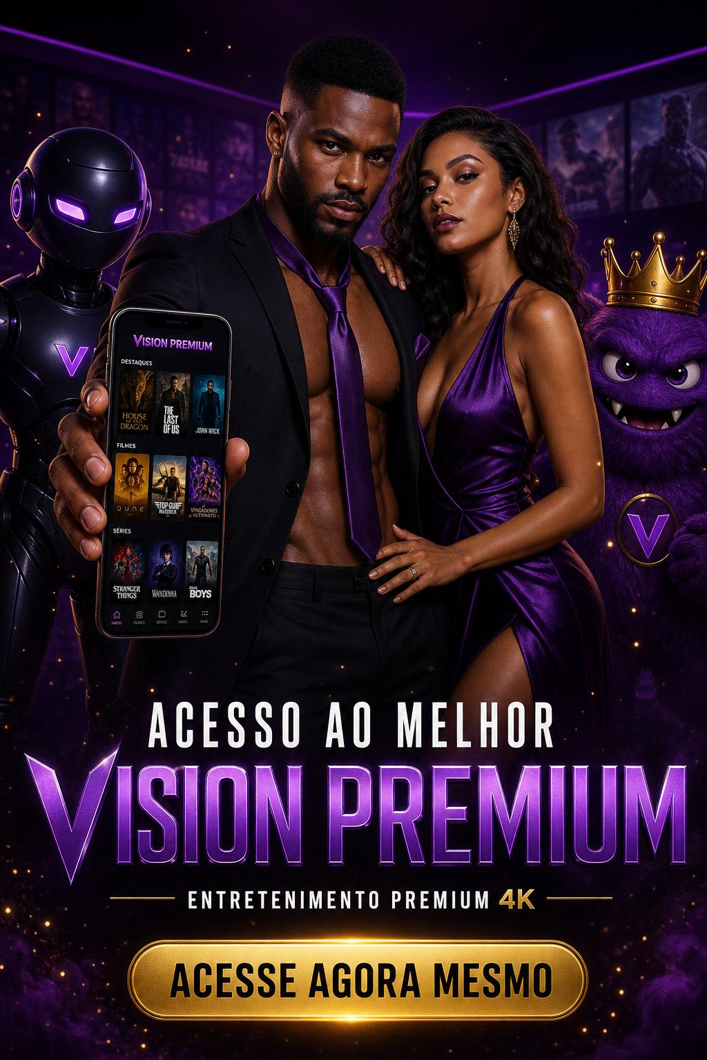 Vision Premium Sensual Roxo — Acesso ao Melhor — Entretenimento Premium 4K com casal